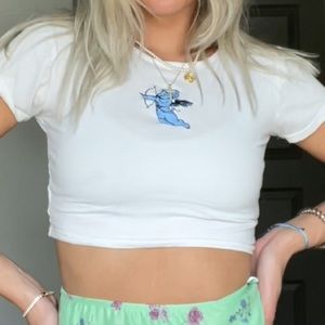 Angel cherub crop top